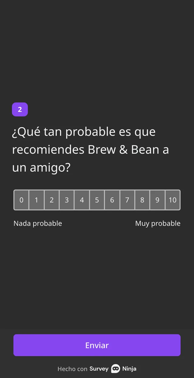 La pregunta de recomendación de 0 a 10