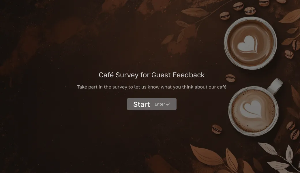 Café Survey for Guest Feedback