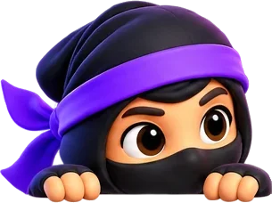 The ninja peeking over the SurveyNinja account
