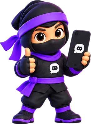 The ninja with a phone giving a thumbs up