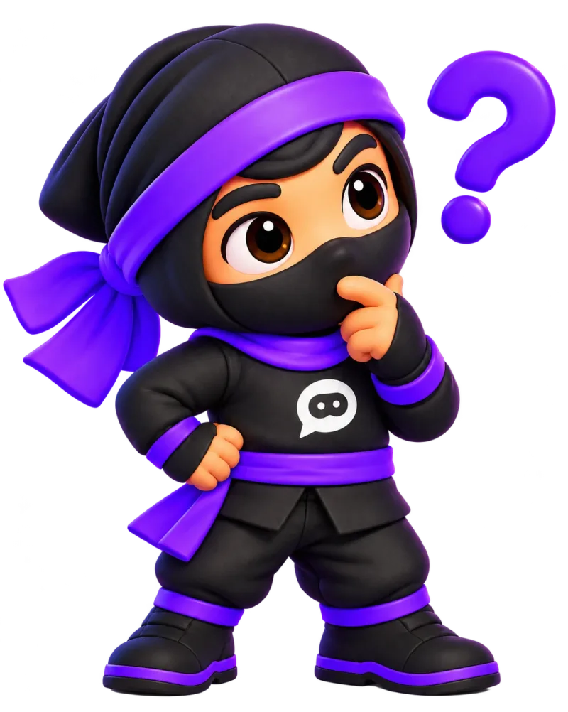 The SurveyNinja ninja thinking over a question